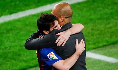 ميسي يقول إن برشلونة كان محظوظًا بوجود بيب جوارديولا